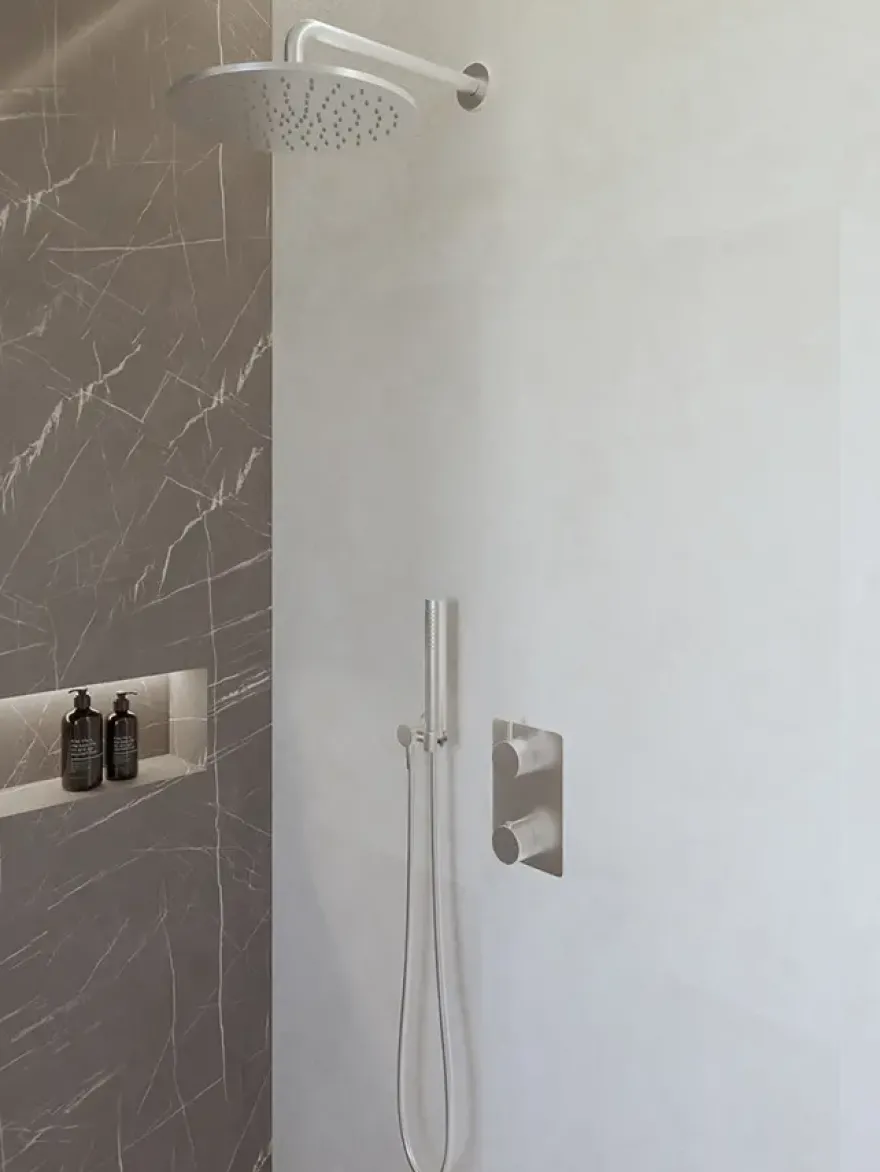 Marho Valdra regendouche set inbouw met thermostaatkraan 30 cm chroom
