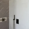 Marho Valdra regendouche set inbouw met thermostaatkraan 25 cm mat zwart