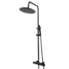 Marho Valdra thermostatische regendouche set opbouw mat zwart