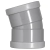 Martens bocht 15° PVC grijs 2x manchet 110x110 mm