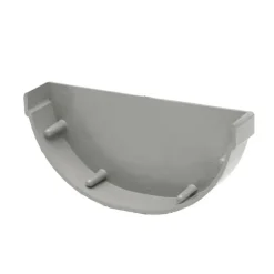 Martens mastgoot eindstuk grijs 100 mm