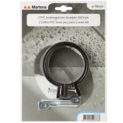 Martens ophangbeugel met pen 70 mm bruin 2 stuks