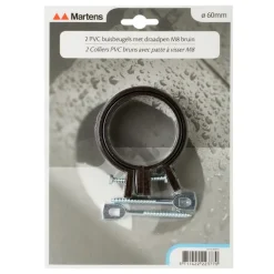 Martens ophangbeugel met pen 60 mm bruin 2 stuks