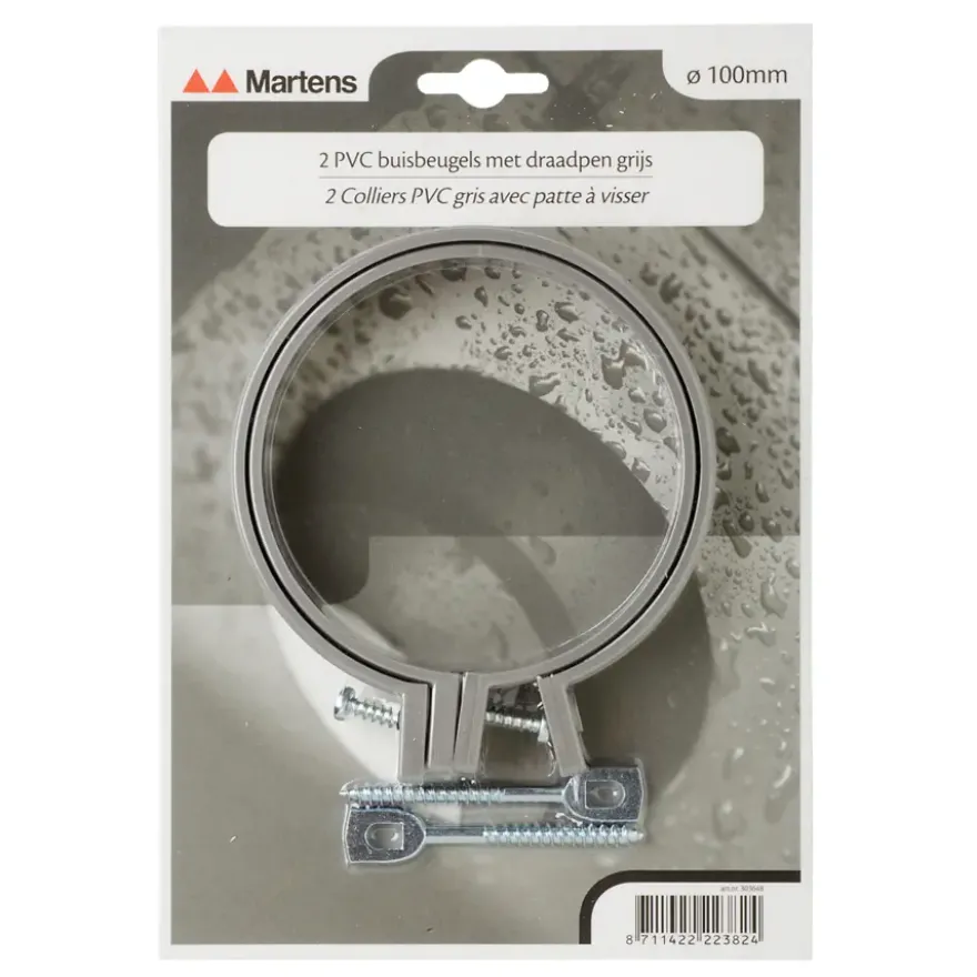 Martens ophangbeugel met pen 100 mm grijs 2 stuks