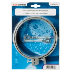 Martens ophangbeugel met pen 125 mm grijs 2 stuks