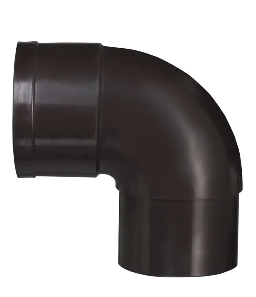 Martens PVC bocht 90° bruin mof/verjongd 60 mm