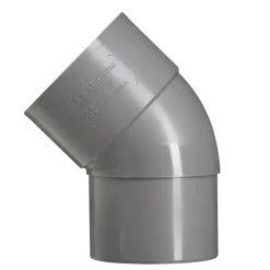 Martens PVC bocht 45° grijs mof/verjongd 100 mm