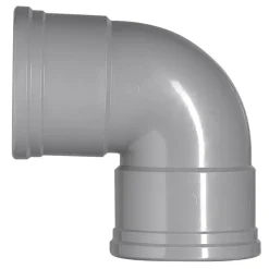 Martens PVC bocht 90° grijs 2x manchet 110 mm