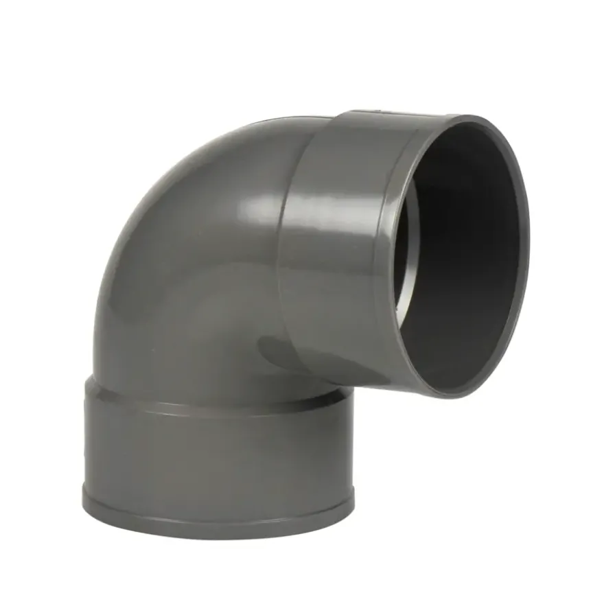 Martens PVC bocht 90° grijs 2x mof 110 mm