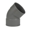 Martens PVC bocht 45° grijs 2x mof 110 mm