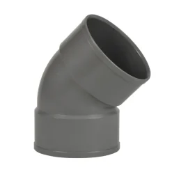 Martens PVC bocht 45° grijs 2x mof 110 mm