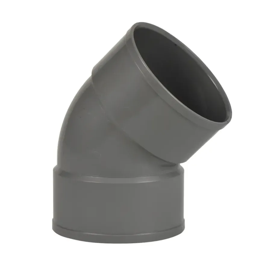 Martens PVC bocht 45° grijs 2x mof 110 mm