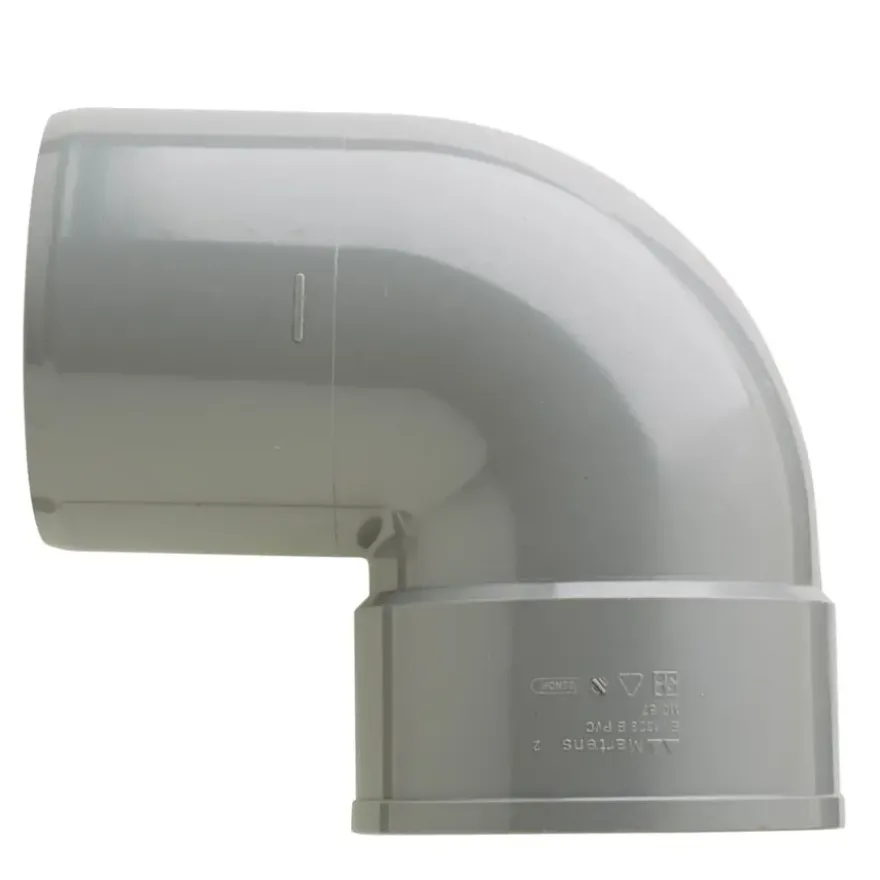 Martens PVC bocht 90° grijs 1x mof 110 mm