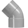 Martens PVC bocht 45° grijs 2x mof 125 mm