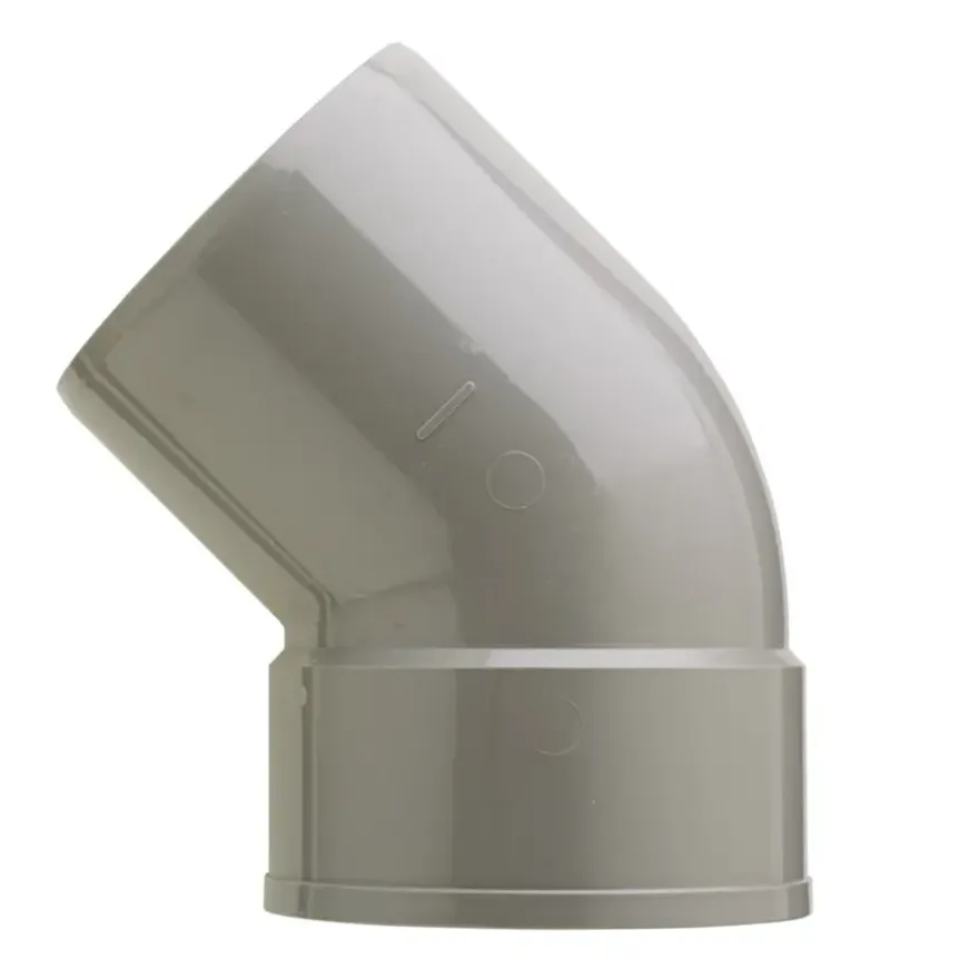 Martens PVC bocht 45° grijs 1x mof 125 mm