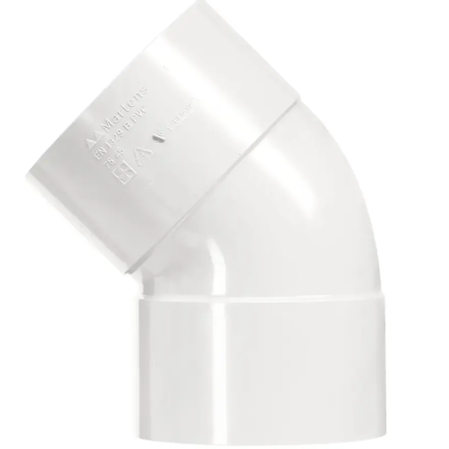Martens PVC bocht 45° wit 2x mof 32 mm