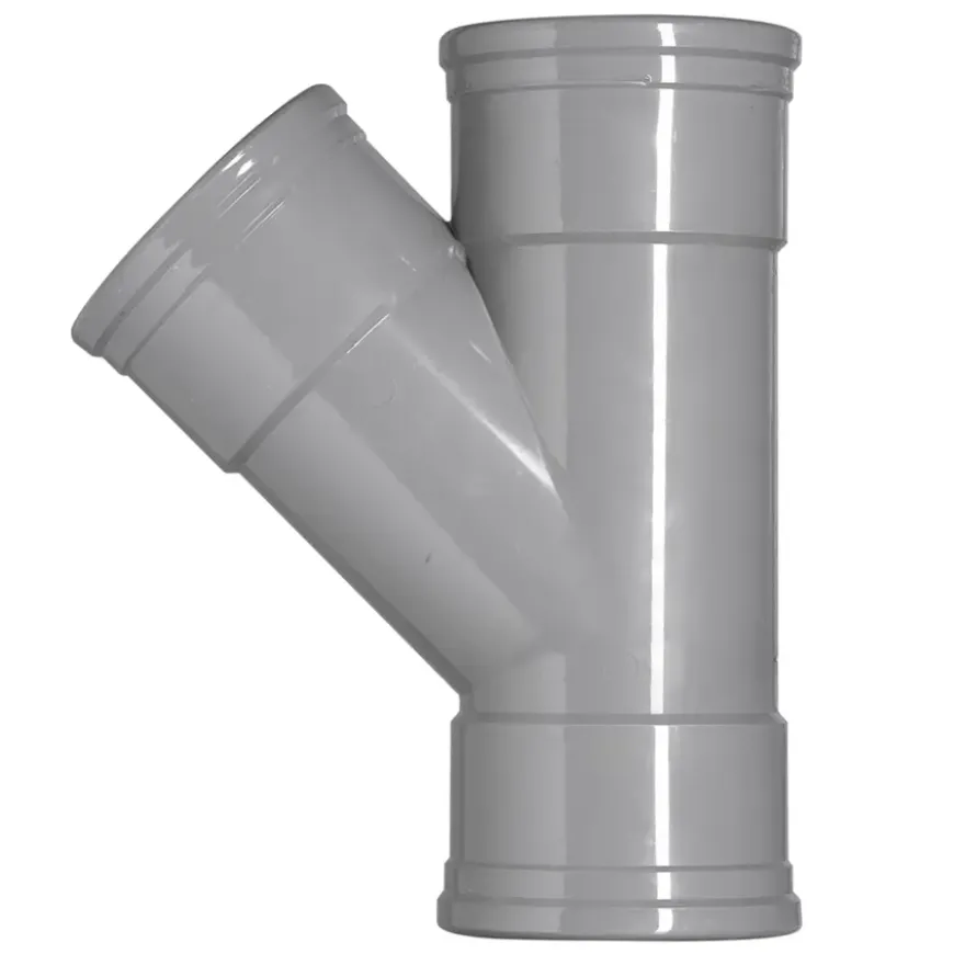 Martens PVC T-stuk 45° 3x manchet 110 mm
