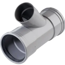 Martens PVC T-stuk 45° 2x manchet 110x75 mm