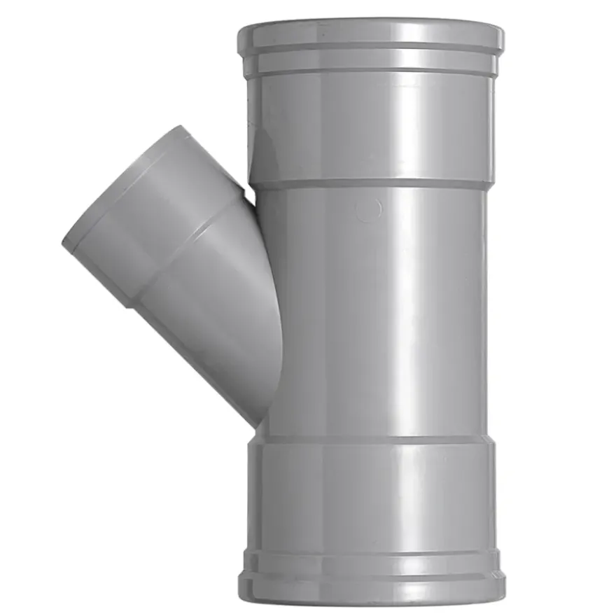Martens PVC T-stuk 45° 3x manchet 125x75 mm
