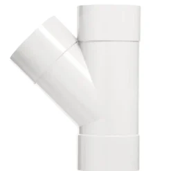 Martens PVC T-stuk 45° 3x Mof 32 x 32 mm Wit