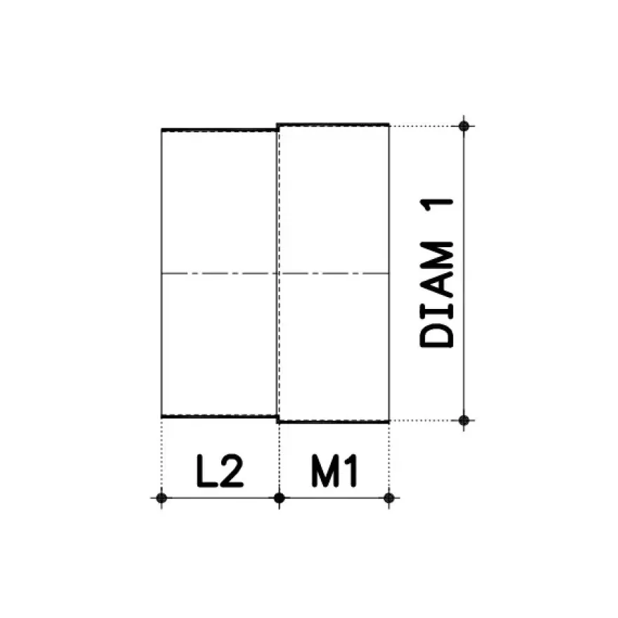 Martens PVC verbindingsstuk 70 mm