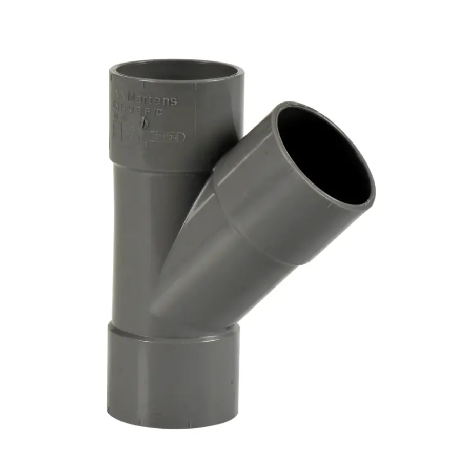 Martens T-stuk 45 Graden Mof gGrijs 40 mm