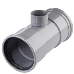 Martens T-stuk 90° PVC grijs 2x schuifmof 1x lijmverbinding 110x50x110 mm