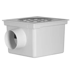 Martens Vloerput met Zij-uitlaat 20 x 20 cm met RVS Deksel