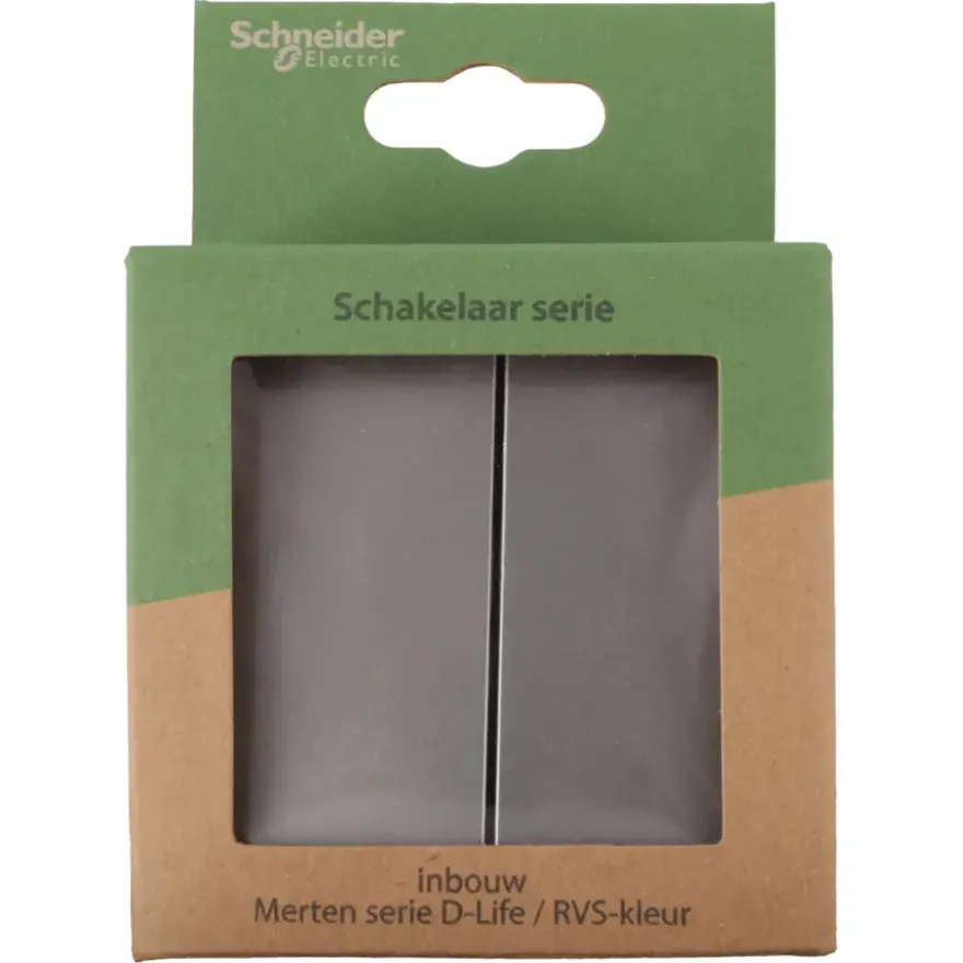 Merten D-Life inbouw serieschakelaar edelstaal
