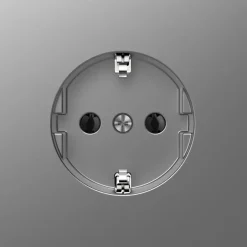 Merten D-Life Inbouw Stopcontact Enkel RA RVS