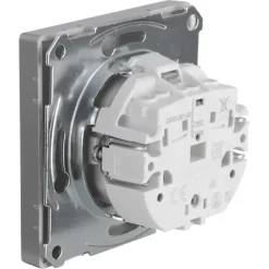 Merten D-Life Inbouw Stopcontact Enkel RA RVS