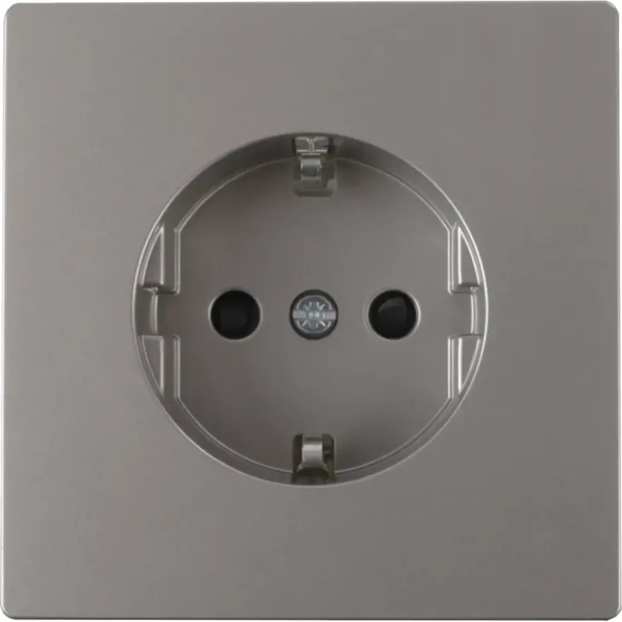 Merten D-Life Inbouw Stopcontact Enkel RA RVS