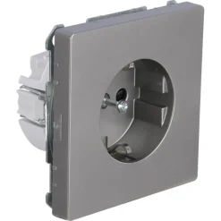 Merten D-Life Inbouw Stopcontact Enkel RA RVS