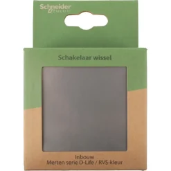 Merten D-Life inbouw wisselschakelaar edelstaal