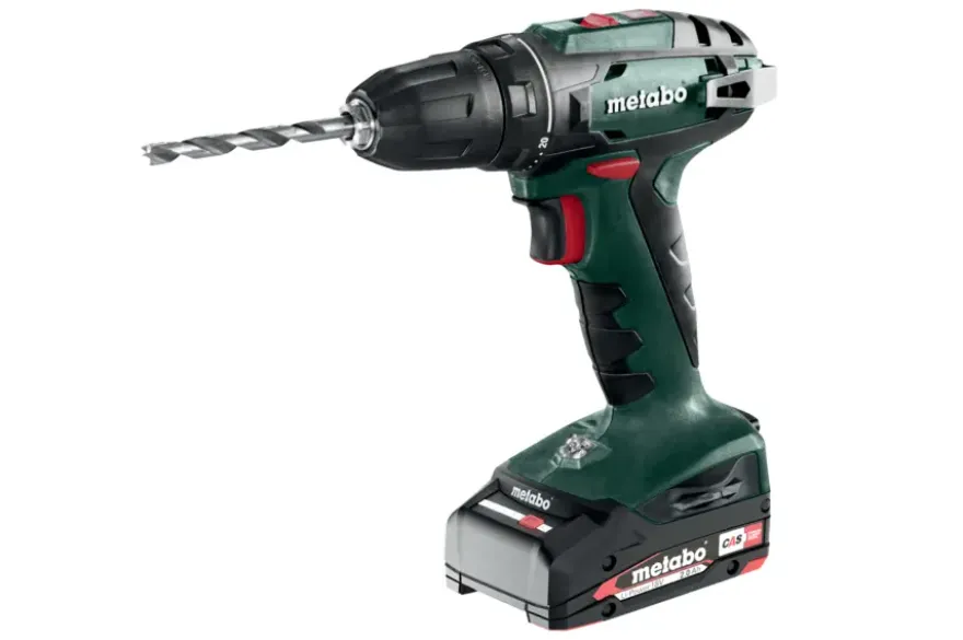 Metabo 18V accuboormachine BS18 incl. 2 accu's 2.0Ah + lader en accessoire-set in koffer