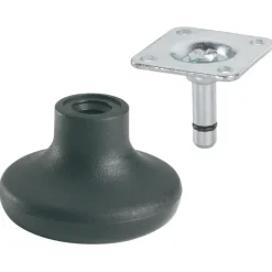 Meubelglijder plastic met plaatbevestiging 42mm tot 20kg