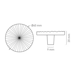 Meubelgreep knop Shine 40MM messing