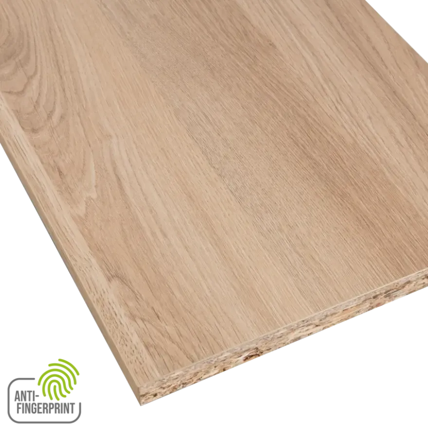 Meubelpaneel gebleekt eiken ABS fingerprint proof 240x30 cm 18 mm