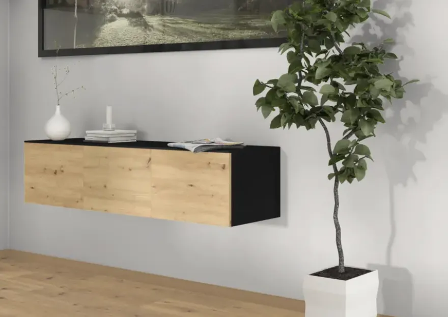 Meubelpaneel zwart ABS 120x40 cm 18 mm
