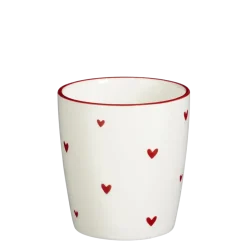 Mok hart rood - h9,5xd9cm