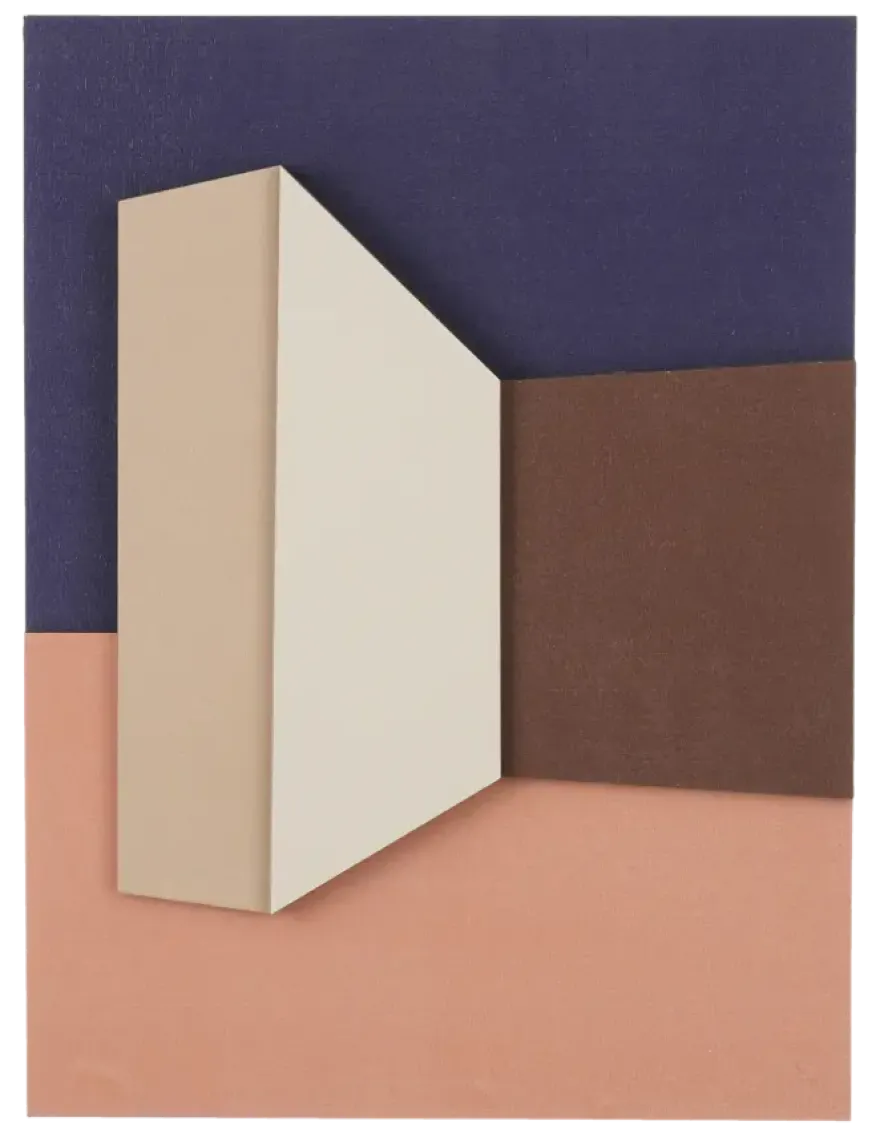 Muurdecoratie blauw - l30xb2xh40cm