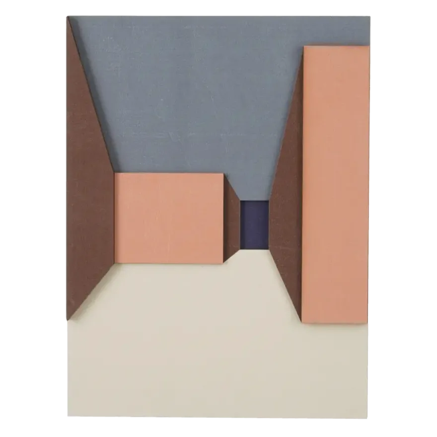 Muurdecoratie blauw - l30xb2xh40cm