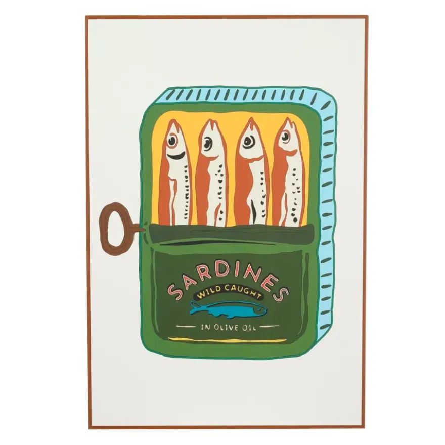 Muurdecoratie d.bruin Sardines FSC Mix - l41xb61xh3cm