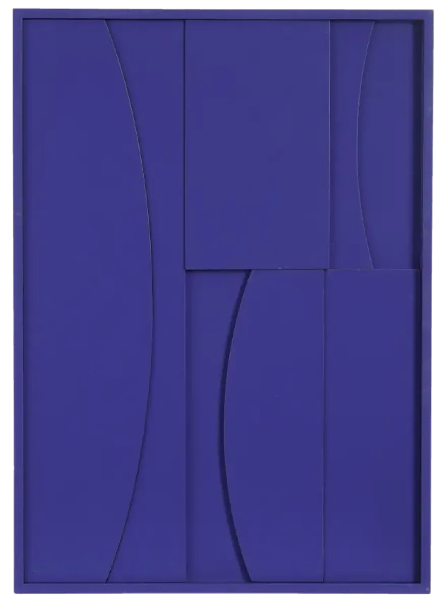 Muurdecoratie donker blauw FSC 100% - l50xb70xh2,5cm
