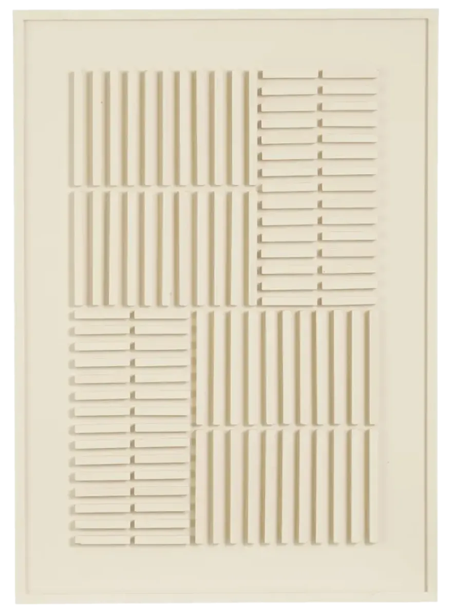 Muurdecoratie licht grijs FSC 100% - l50xb70xh2cm