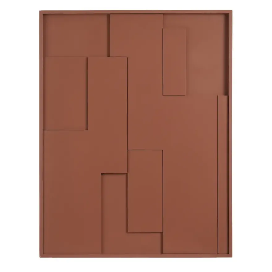 Muurdecoratie rood FSC 100% - l70xb90xh2,5cm