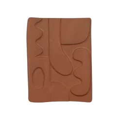 Muurdecoratie terra - l18,5xb24xh1,5cm
