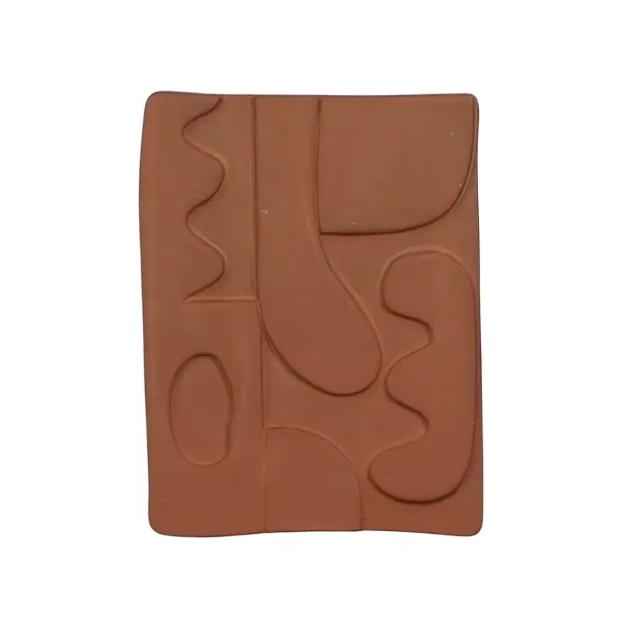 Muurdecoratie terra - l18,5xb24xh1,5cm