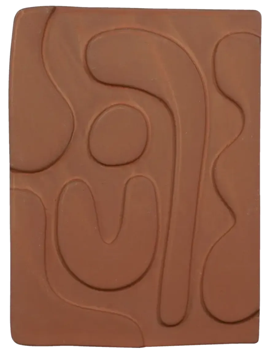 Muurdecoratie terra - l20,5xb27,5xh1,5cm