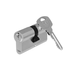 Nemef cilinder messing voor deuren zonder veiligheidseis 60 mm gelijksluitend - 2 stuks incl. 6 sleutels
